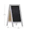 Flash Furniture Whitewashed Wood A-Frame Magnetic Chalkboard Set HGWA-GD1I-CRE8-842315-GG - alternate 5